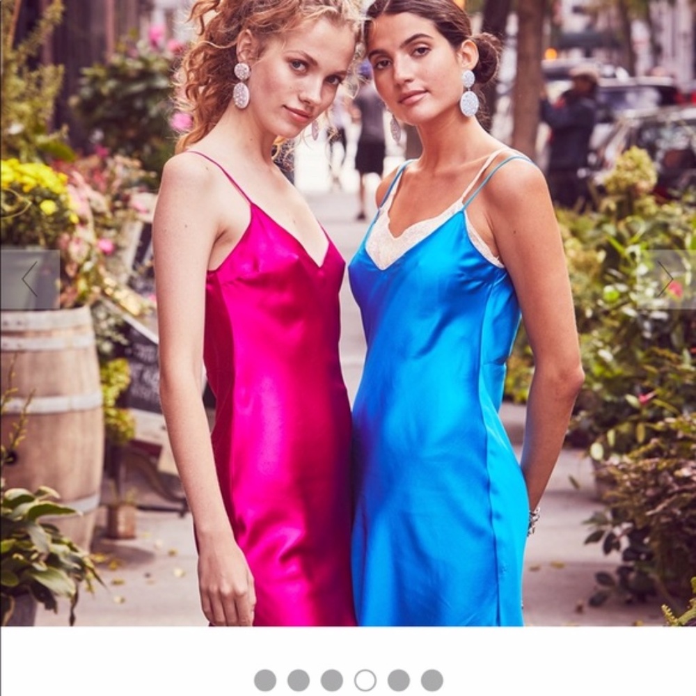 NWT DANNIJO 100% Silk Ruched Side Slip Dress - Picture 10 of 16